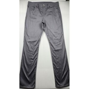 Express Mens Pants Gray Flat Front Cotton Spandex Slim Fit 34x34